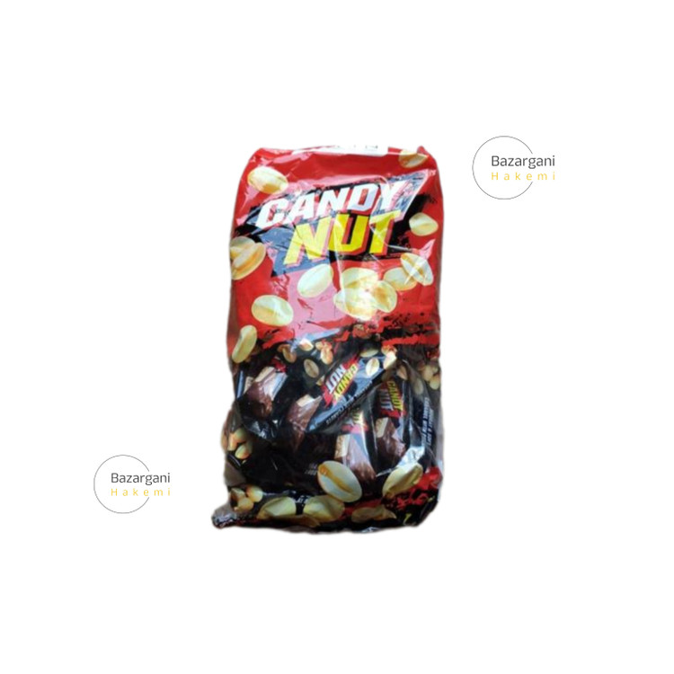 شکلات پذیرایی کندی نات مشکی روشن Roshen مدل Candy Nut بزرگ با کرم کارامل و بادام زمینی