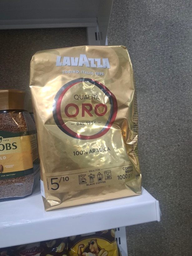 دانه قهوه لاوازا مدل Qualità Oro وزن ۱ کیلوگرم