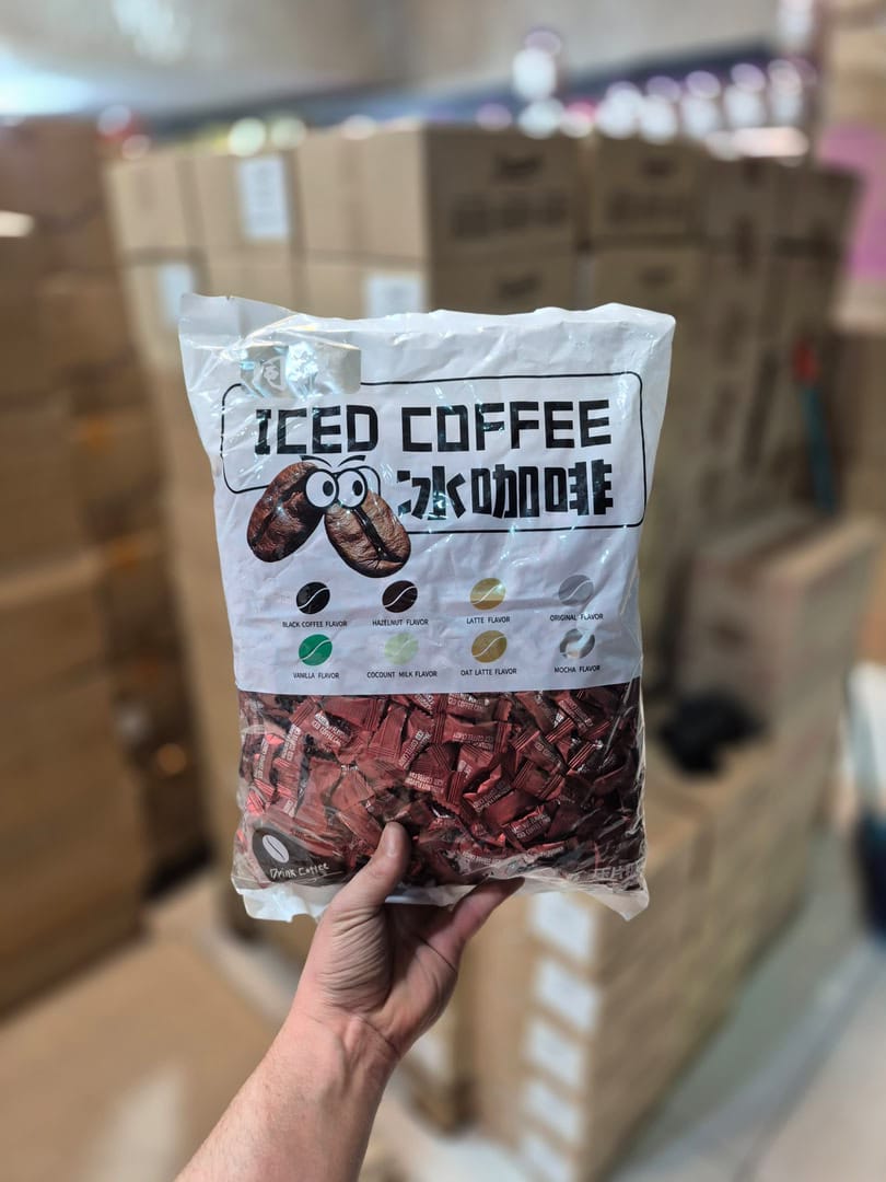 قرص قهوه ایس کافی کندی با طعم فندق iced Coffe candy اصل