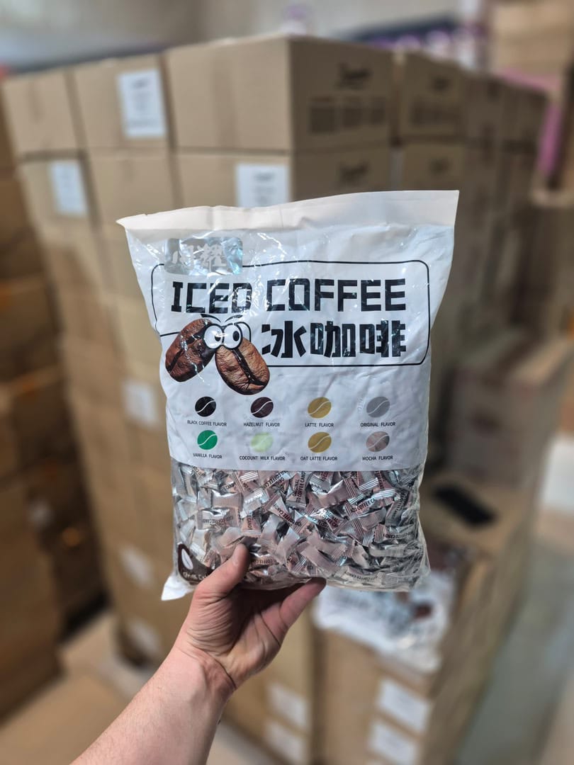 قرص قهوه ایس کافی کندی با طعم نارگیل iced Coffe candy اصل