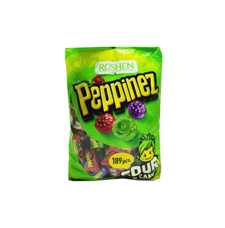 آبنبات ترش پپینز روشن اوکراین مدل peppinez طعم میوهای