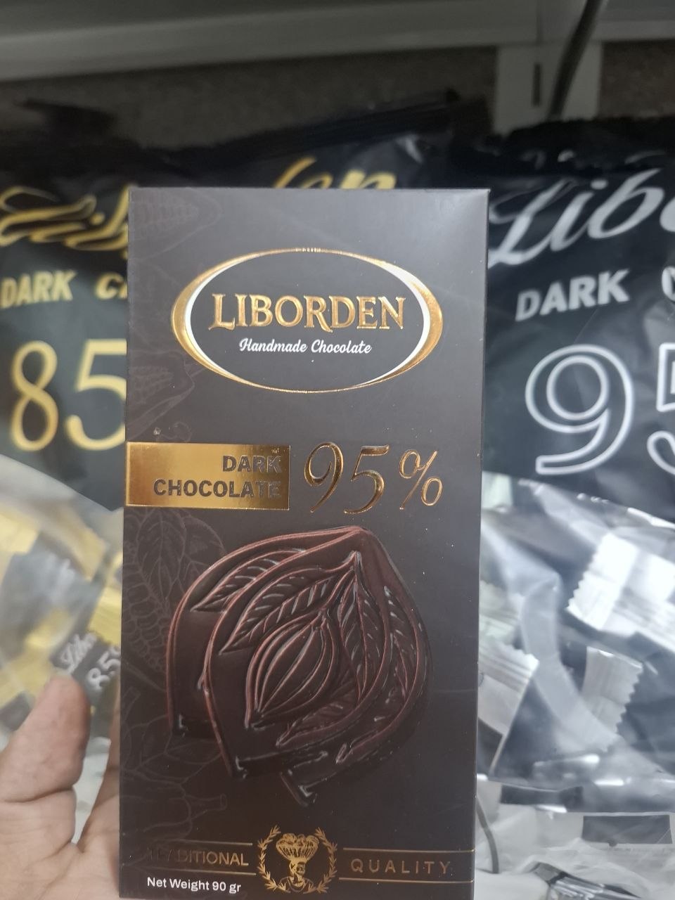 شکلات تخته ای لیبوردن دراک 95درصد -90گرمی